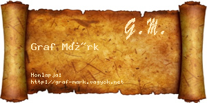 Graf Márk névjegykártya
